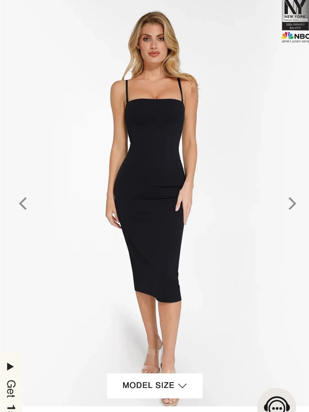 Classic Black Midi Dress with Slim Removable Straps